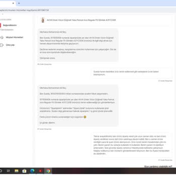 Avva Mağazasının 24 Kasımda Aldığı Siparişi Göndermemesi