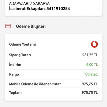 Vodafone Her Şey Yanımda Vodafone Para İadesi Yapmıyor