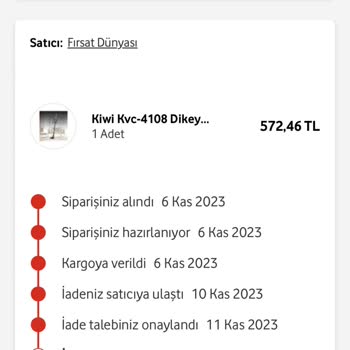 Vodafone Her Şey Yanımda Vodafone Para İadesi Yapmıyor