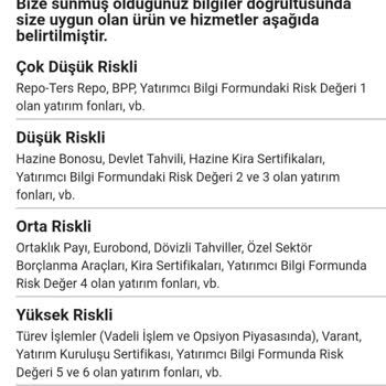 VakıfBank Yatırım Uygunluk Testi