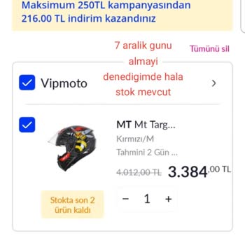 Pazarama Ve Satıcı Olan Vipmoto İsimli Firma Hakkında Şikayet