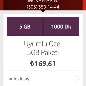 Vodafone Tarife İstek Dışı Tarife Değişikliği