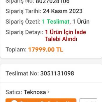 Trendyol Sattığı Ürün Arkasında Durmuyor