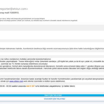 Etstur Yanlış Bilgilendirme Yapılması Ve Erken Ödeme Alınması