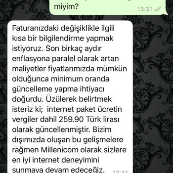 Millenicom İnternet Faturası Hakkında