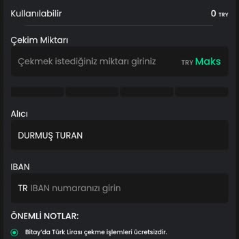 Bitay Para Çekme Sorunu