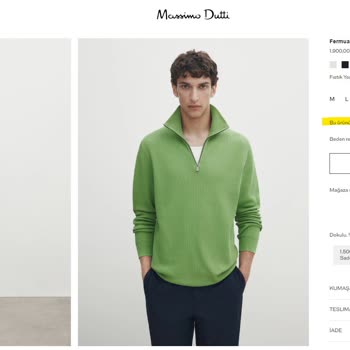 Massimo Dutti Ürün Boyutunun Ürün Detayında Yazıldığı Gibi Olmaması