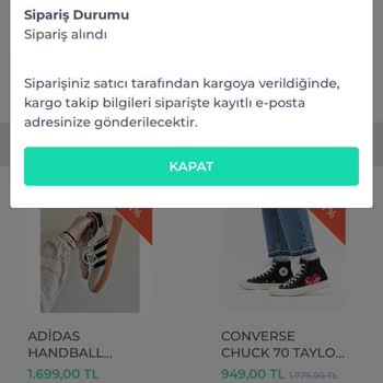 Sneakers_online Kargolanmayan Ürün ve İletişimsizlik Sorunu