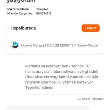 Hepsiburada Fatura Talebimi Çözmüyor İşi Yokuşa Sürüyor