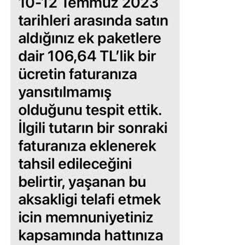 Vodafone Haksız Fatura İle Ücretlendirme
