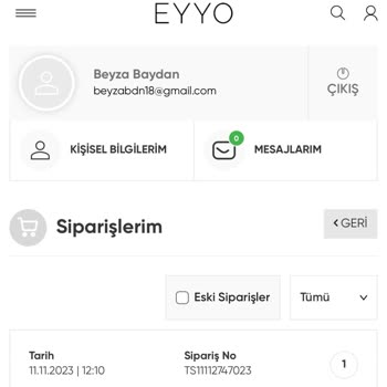 Eyyo Siparişim 11 Kasımdan Beri Kargoya Verilmedi