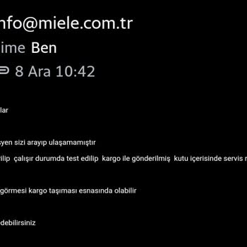 Miele Markasına Yakışmayacak Servis Kalitesizliği