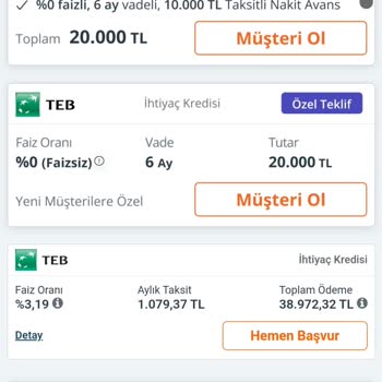 TEB Sürpriz Kredi Notu Engeli!