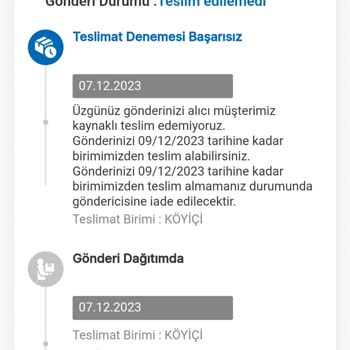 MNG Kargo Teslim Edilmeyen Kargo