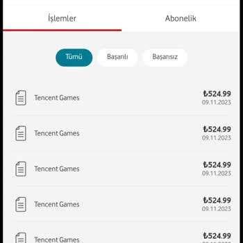 Vodafone Faturam Yüksek Geldi Tencent Games Adına İşlem Yapılmış
