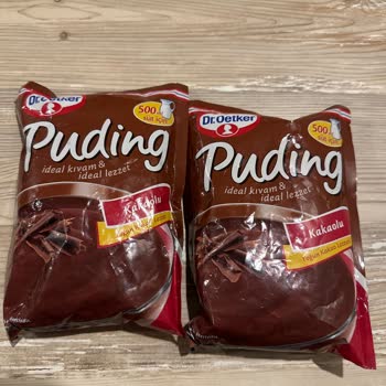 Dr. Oetker Toz Puding Paketi Şişmiş
