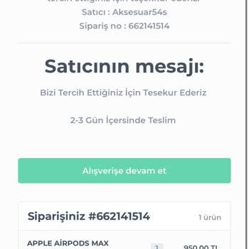 Shopier Aksesuar54s Satıcısından Şikayetçiyim