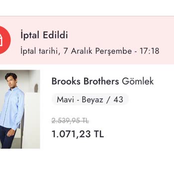 Brooks Brothers Boyner Sipariş İptali Ve Hatalı Ürün Gönderimi