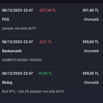 Pamperme Hesabımdan Para Çekildi