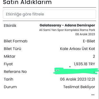 Banabilet.com Alınan Maç Biletinin Pasoya Geçmemesi