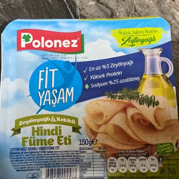 Polonez Et Ürünleri Hindi Füme İçinde Mavi Sert Plastik Çıktı