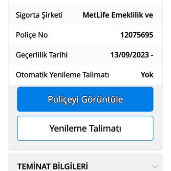 Metlife Emeklilik ve Hayat Kredi Kartı Sigortası Ve Hayat Sigortası İptali