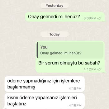 Kombi Market (kombimarket.com.tr) İşlem Başlatıldığını Söyleyip Başlatmıyor Ve Vaktinizi Harcıyorlar