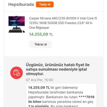 Hepsiburada Nın Premium Ürün İptali