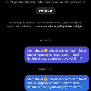 Art.B.Design Ürün Kargoya Verilmiyor, İletişime Geçmiyorlar