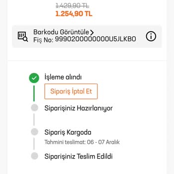 In Street Siparişim Kargoya Verilmedi