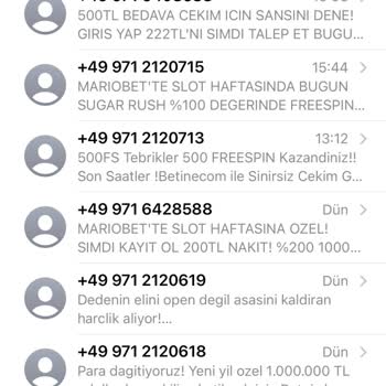 Vodafone +44 Ve +49 Numara Engellenmiyor