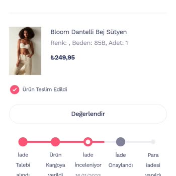 Penti İade Ücretimi Yapmıyor!