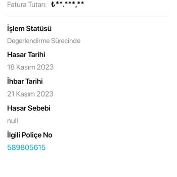 Türkiye Sigorta Turkiye Sigorta Kasko İşlemi