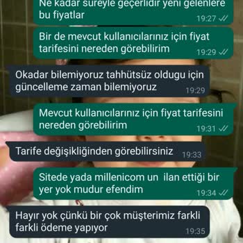 Millenicom Açıklanmayan Tarife Ücretleri