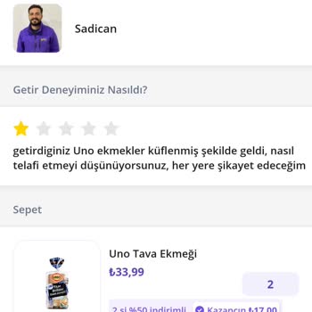 Getir Uygulaması Küflü Ekmek Satıyor