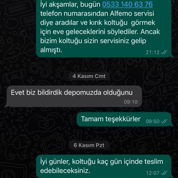 Servisten Gelmeyen Alfemo Koltuğu