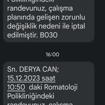 MHRS (Merkezi Hekim Randevu Sistemi) İptal Edilen Randevular