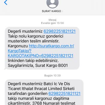 Sürat Kargo Yanlış Bilgi Ve Teslimat Sorunu