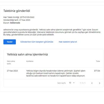 Yapı Kredi Bankası Ve Google AdSense Bilgim Dışı İşlem