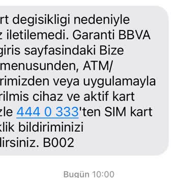 Garanti BBVA Mesajıma Cevap Alamadım Çözüm Bulunmadı