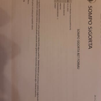 Страховая Компания Sompo Sigorta Отказывает В Покрытии Случаев