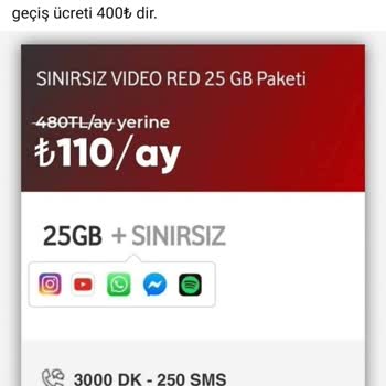 Vodafone Red'li Müşteri Özel 20GB Tarifesini Niye Ücretli Yapıyorlar