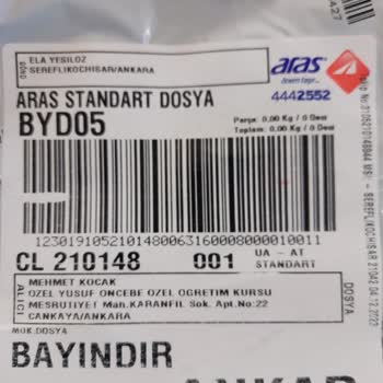 Aras Kargo Kargo Gecikmesi Ve İşgüzarlık