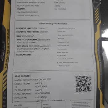 Experix Oto Ekspertiz Experix Firma Hatası