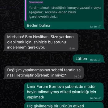 Stradivarius Kullanılmayan Ürünü Değiştirmiyor.