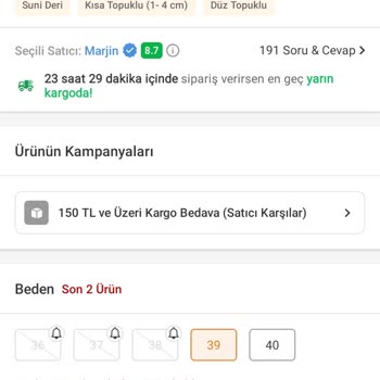 Trendyol/ Marjin Kusurlu Çizme Yollandı