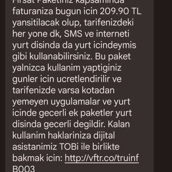 Vodafone Haksız Yere Yansıtılan Ücret