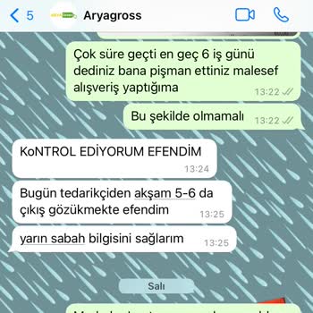 Aryagross Beni Günlerce Oyalayıp Paramı İade Etmiyor
