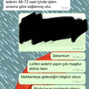 Aryagross Beni Günlerce Oyalayıp Paramı İade Etmiyor