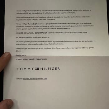 Tommy Hilfiger Yüksek Fiyatlı Ayakkabının Hızlı Yıpranması Ve Hizmet Kusuru